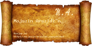 Mojszin Arszlán névjegykártya